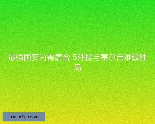 最强国安尚需磨合 5外援与塞尔吉难破胜局